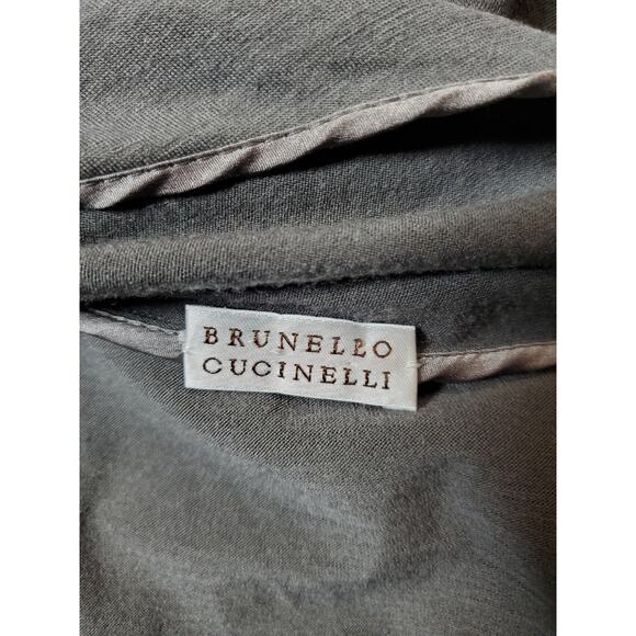 BRUNELLO CUCINELLI Italy Womens 6 DRESS Designer Avant Garde *flaws* Wool Gray - Picture 6 of 15
